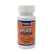 Now Iron 18 mg Essential Mineral, Ferrochel Iron Bisglycinate, Gentle & Non-Constipating Dietary Supplement Veg Capsules