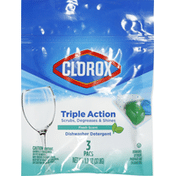Clorox Dishwasher Detergent Pacs, Fresh Scent, Triple Action