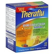 Thera Flu Severe Cold & Cough, Daytime/Nighttime, Packets, Value Pack
