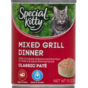 Special Kitty Cat Food, Premium, Classic Pate, Mixed Grill Dinner