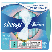 Always Infinity Extra Heavy Sanitary Pads with Wings Unscented