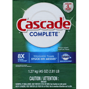 Cascade Complete Powder Dishwasher Detergent, Fresh Scent