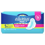 Always Maxi Pads Size 1 Regular Super with Wings