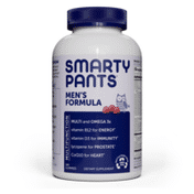 SmartyPants Men’s Formula Daily Gummy Multivitamin: Vitamin C, D3, and Zinc for Immunity, CoQ10 for Heart Health, Omega 3 Fish Oil, B6, Methyl B12 for Energy (30 Day Supply)