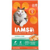 IAMS Adult Hairball Care Dry Cat Food with Chicken and Salmon