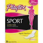 Playtex Pads, Ultra Thin, with Wings, Regular
