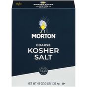 Morton Coarse Kosher Salt  – For Everyday Cooking, Grilling, Brining, and as a Margarita Salt Rimmer, 3 LB Box
