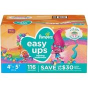 Pampers Easy Ups Training Underwear Girls Size 6 4T-5T