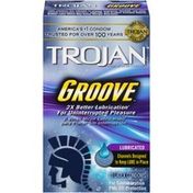 Trojan Groove Textured Lubricated Condoms -  Count