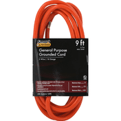 Smart Living Cord, General Purpose, Grounded, 9 Feet