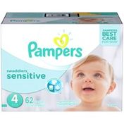 Pampers Swaddlers Sensitive Diapers Size 4 62 count