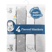 Gerber Flannel Blankets, Cozy Soft, Multi Purpose