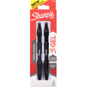 Sharpie Metal Pens, Gel, Metal Barrel, Medium (0.7mm)