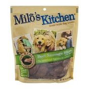 Milo's Kitchen Beef Sausage Slices with Rice  Dog Treats