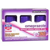 Rite Aid Omeprazole 20 Mg Acid Reducer Delayed Release Tablets, Wildberry Mint