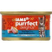 IAMS Cat Food, Premium, Tuna-Topic Dinner, Flaked in Sauce