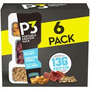 P3 Portable Protein Pack Portable Protein Snack Pack with Honey Roasted Peanuts, Sunflower Kernels & Maple Glazed Ham Jerky