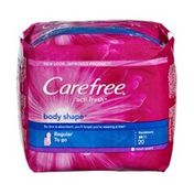 CAREFREE Acti-Fresh Body Shape Regular To Go Fresh Scent Pantiliners- 20 CT