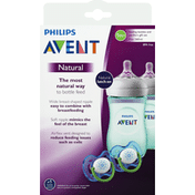 Avent Gift Set, Feeding Bottles and Pacifiers, 1 Month +
