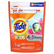 Tide PODS Plus Downy HE Turbo Liquid Laundry Detergent Pacs, April Fresh
