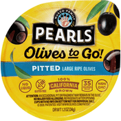 Pearls Olives, California Ripe, Black Pitted, Large