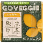 Go Veggie! Cheese Food Alternative, Pasteurized Process, Cheddar Style Singles