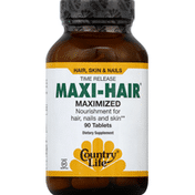 Country Life Maxi-Hair, Time Release Tablets