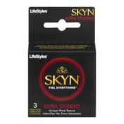 LifeStyles Skyn Non-Latex Lubricated Condoms Extra Studded