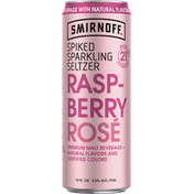 Smirnoff Spiked Sparkling Seltzer, Raspberry Rose