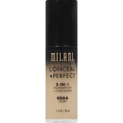 Milani Foundation + Concealer, 2-in-1, Ivory 00AA