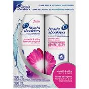 Head & Shoulders Smooth & Silky Head and Shoulders Smooth & Silky Dandruff Shampoo and Conditioner Dual Pack, 760 mL  Hair Care