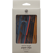 U Brands Paper Clips, Extra Large, Assorted Colors