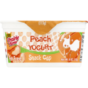 Prairie Farms Yogurt, Fat Free, Peach, Snack Cup