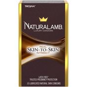 Trojan Naturalamb Lubricated Natural Skin Luxury Condoms