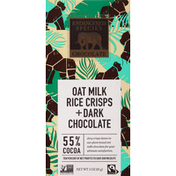Endangered Species Chocolate, Oat Milk Rice Crisp + Dark Chocolate, 55% Cocoa