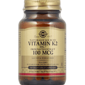 Solgar Vitamin K2, 100 mcg, Vegetable Capsules