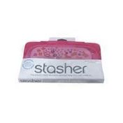 Stasher 9.9 Ounce Raspberry Reusable Silicone Snack Storage Bag