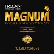 Trojan Magnum Large Size Lubricated Premium Latex Condoms