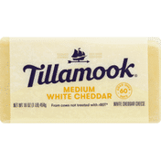 Tillamook Cheese, White Cheddar, Medium