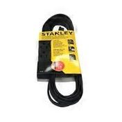 Stanley Consumer Tools 15 Feet, Black, Cord Max Office Grounded Low Profile 3 Outlet Indoor Extension Cord