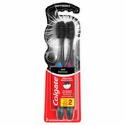 Colgate 360 Charcoal Toothbrushes Pack for Teeth Whitening, Soft
