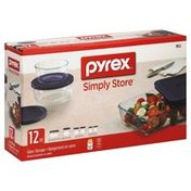 Pyrex Glass Storage, 12 Pc
