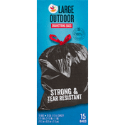 SB Drawstring Bags, Strong & Tear Resistant, Large Outdoor, 30 Gallon