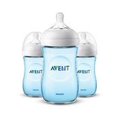 Philips Avent Avent Natural Baby Bottle, Blue, 9oz, 3pk, SCF013/40