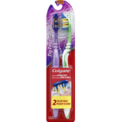 Colgate Toothbrushes, Zig Zag Deep Clean, Soft, 2 Value Pack