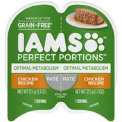 IAMS Optimal Metabolism Adult Grain Free Wet Cat Food Paté, Chicken Recipe