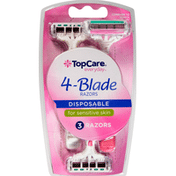 TopCare Razors, Disposable, 4-Blade
