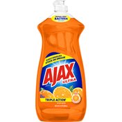 Ajax Dish Liquid/Hand Soap, Orange, Triple Action