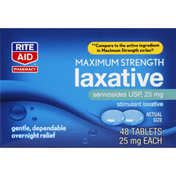 Rite Aid Laxative, Maximum Strength, 25 mg, Tablets