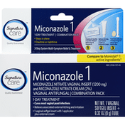Signature Care Miconazole 1, 1-Day Treatment, Day/Night, Combination Pack